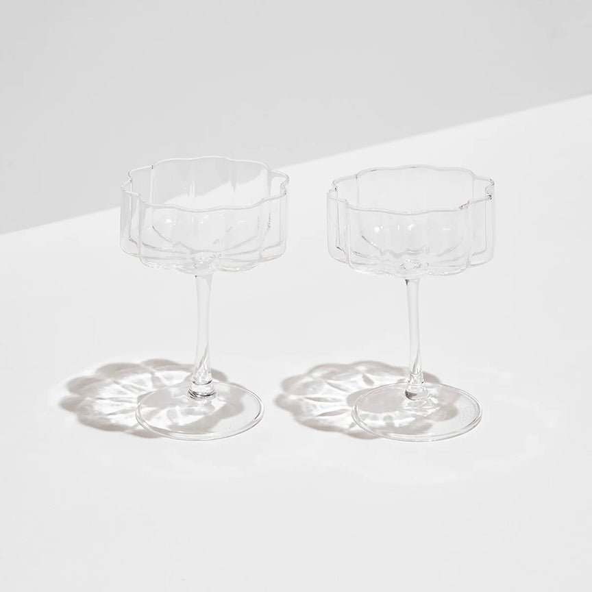 WAVE COUPE GLASSES | SET OF TWO