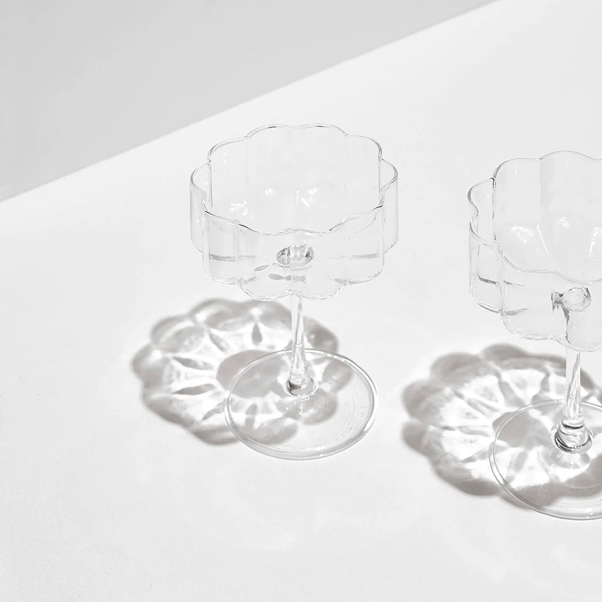 WAVE COUPE GLASSES | SET OF TWO