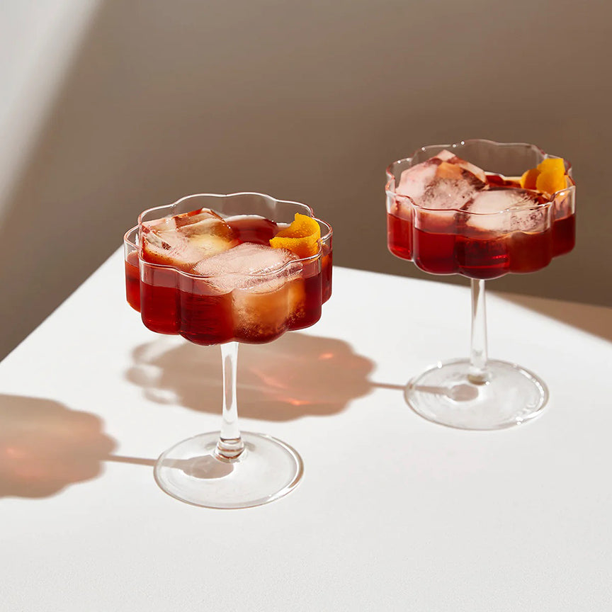 WAVE COUPE GLASSES | SET OF TWO