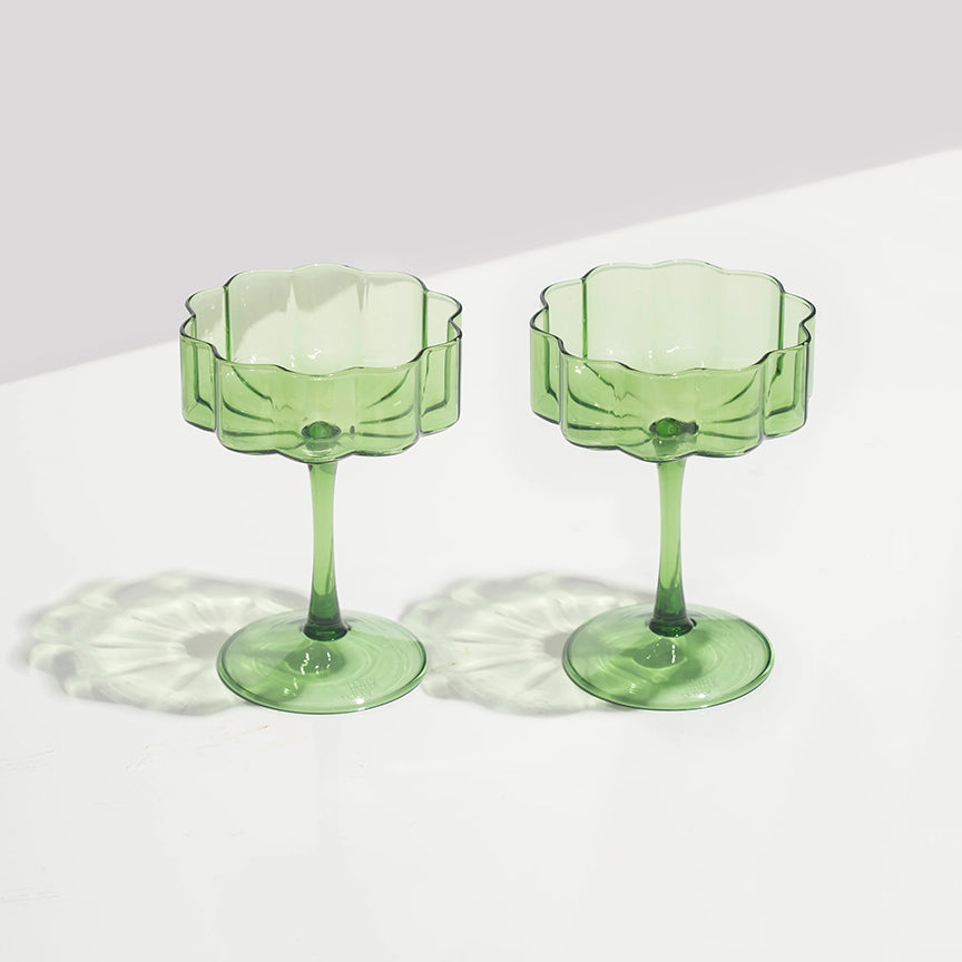 WAVE COUPE GLASSES | SET OF TWO