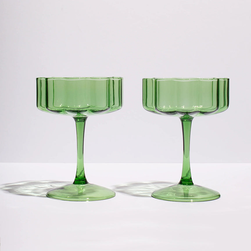 WAVE COUPE GLASSES | SET OF TWO