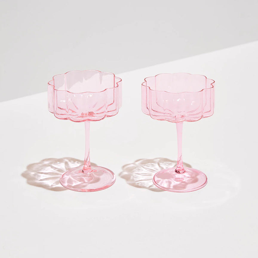 WAVE COUPE GLASSES | SET OF TWO