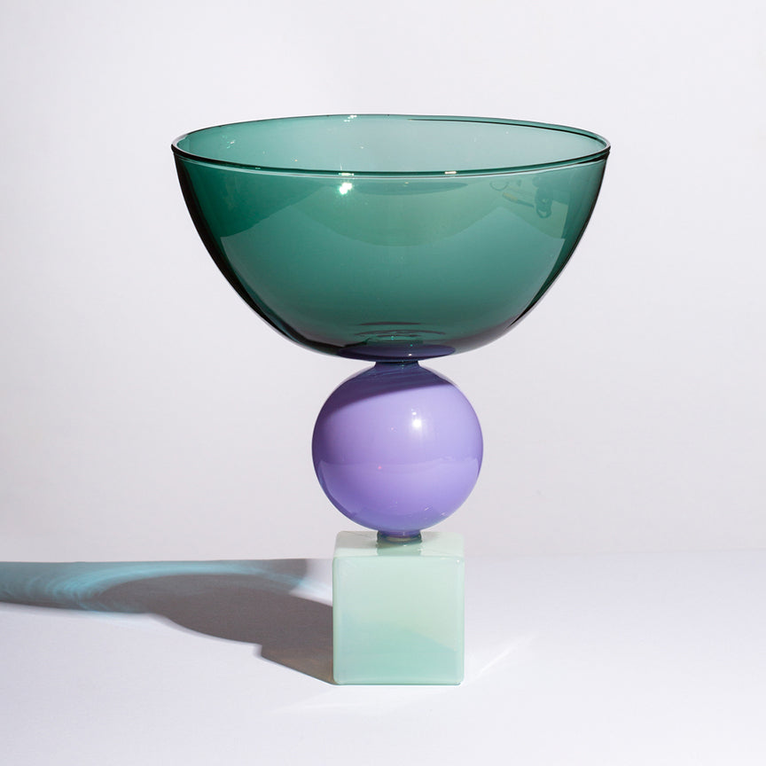 GLASS GEO BOWL