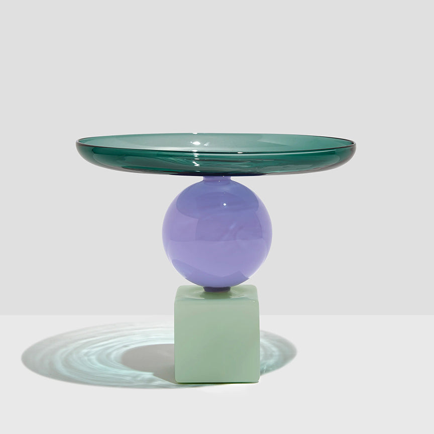 GLASS GEO CAKE STAND