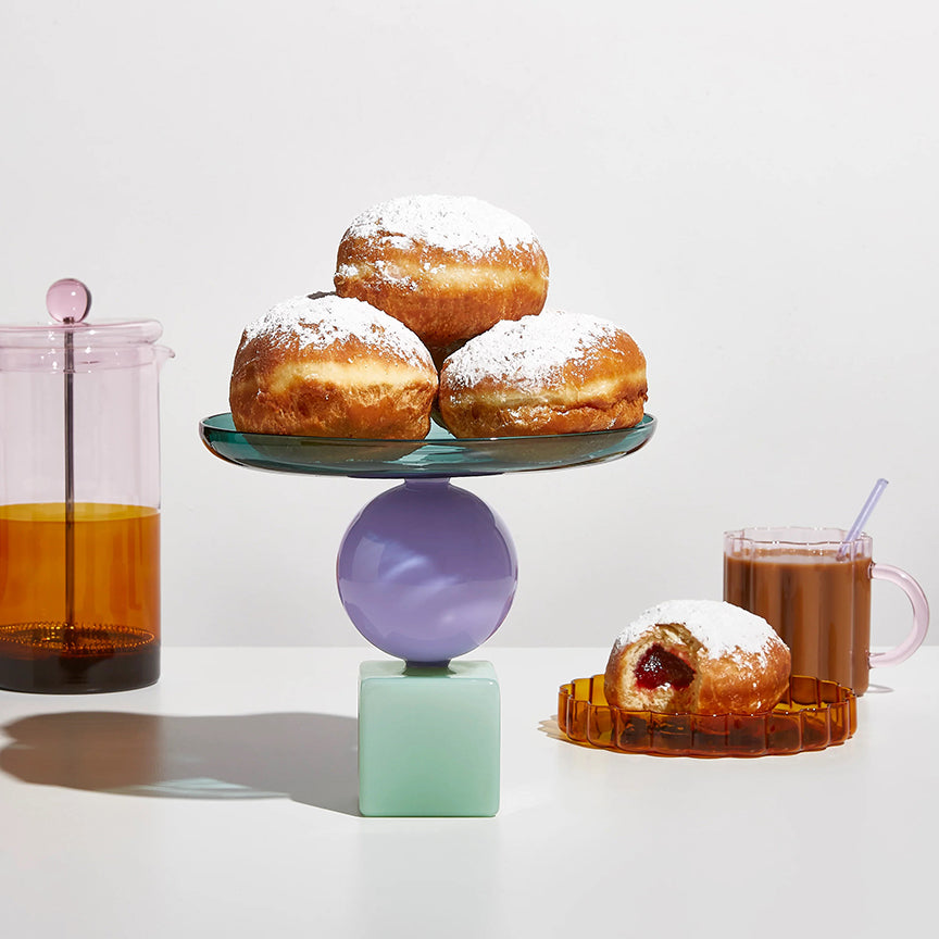 GLASS GEO CAKE STAND