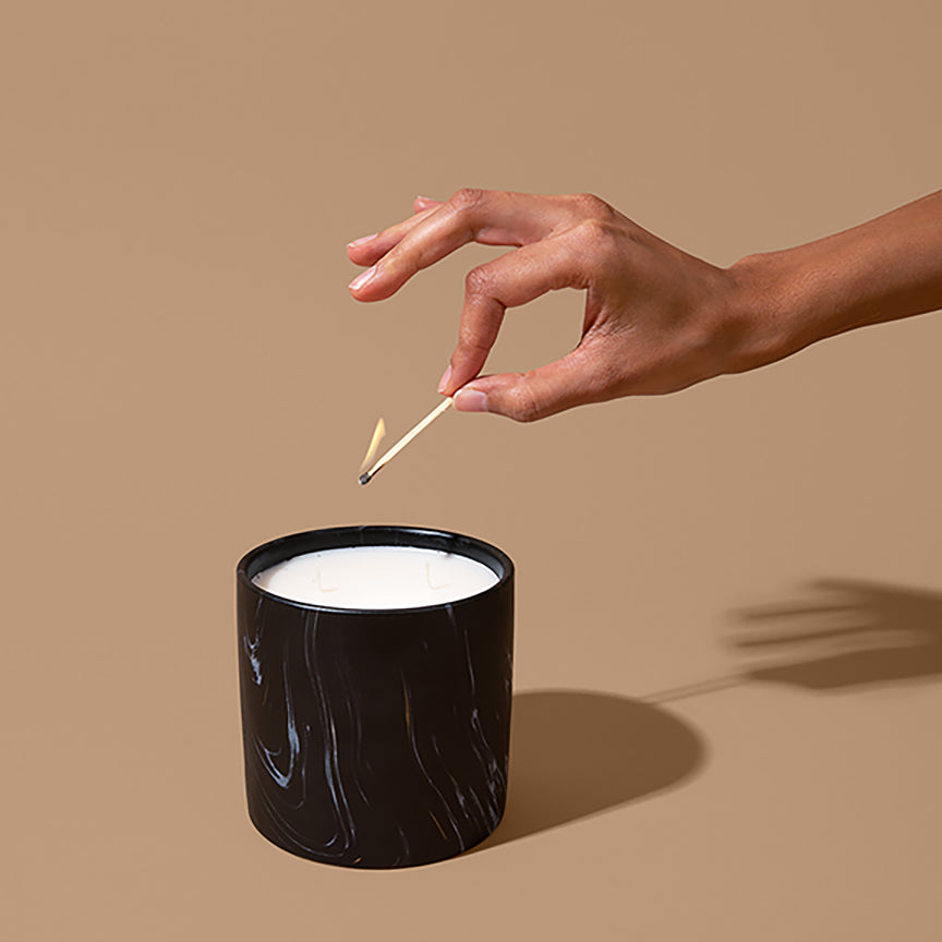 BLACK MARQUINA CANDLE | VEGAN COCONUT WAX | 17 OZ