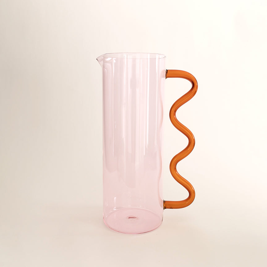 WAVE GLASS PITCHER