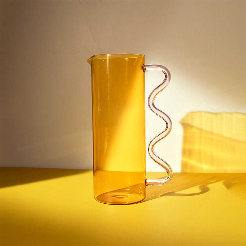 WAVE GLASS PITCHER