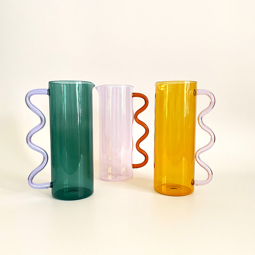 WAVE GLASS PITCHER